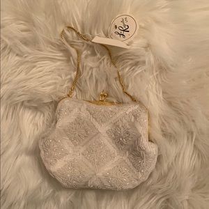 NWT vintage beaded clutch